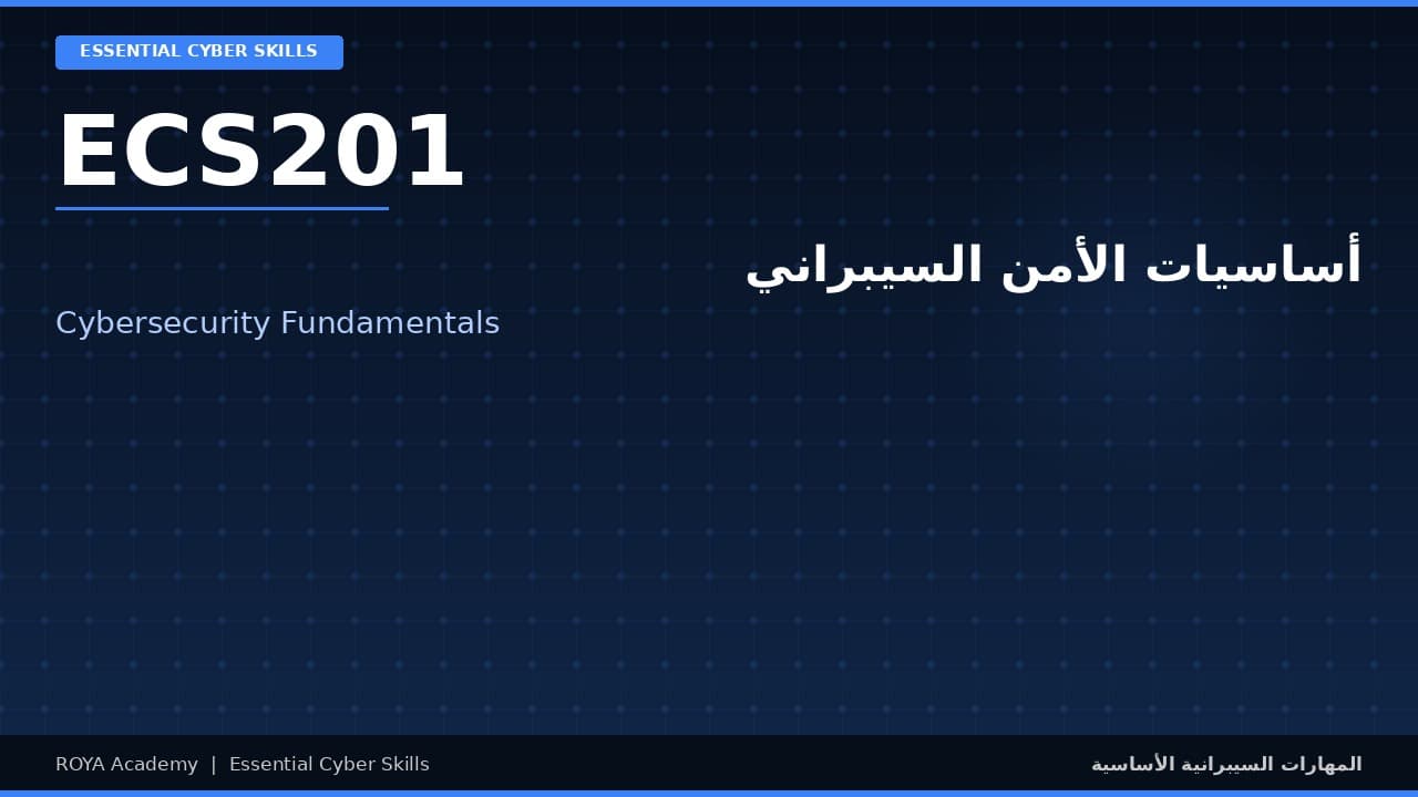 أساسيات الأمن السيبراني - Cybersecurity Fundamentals