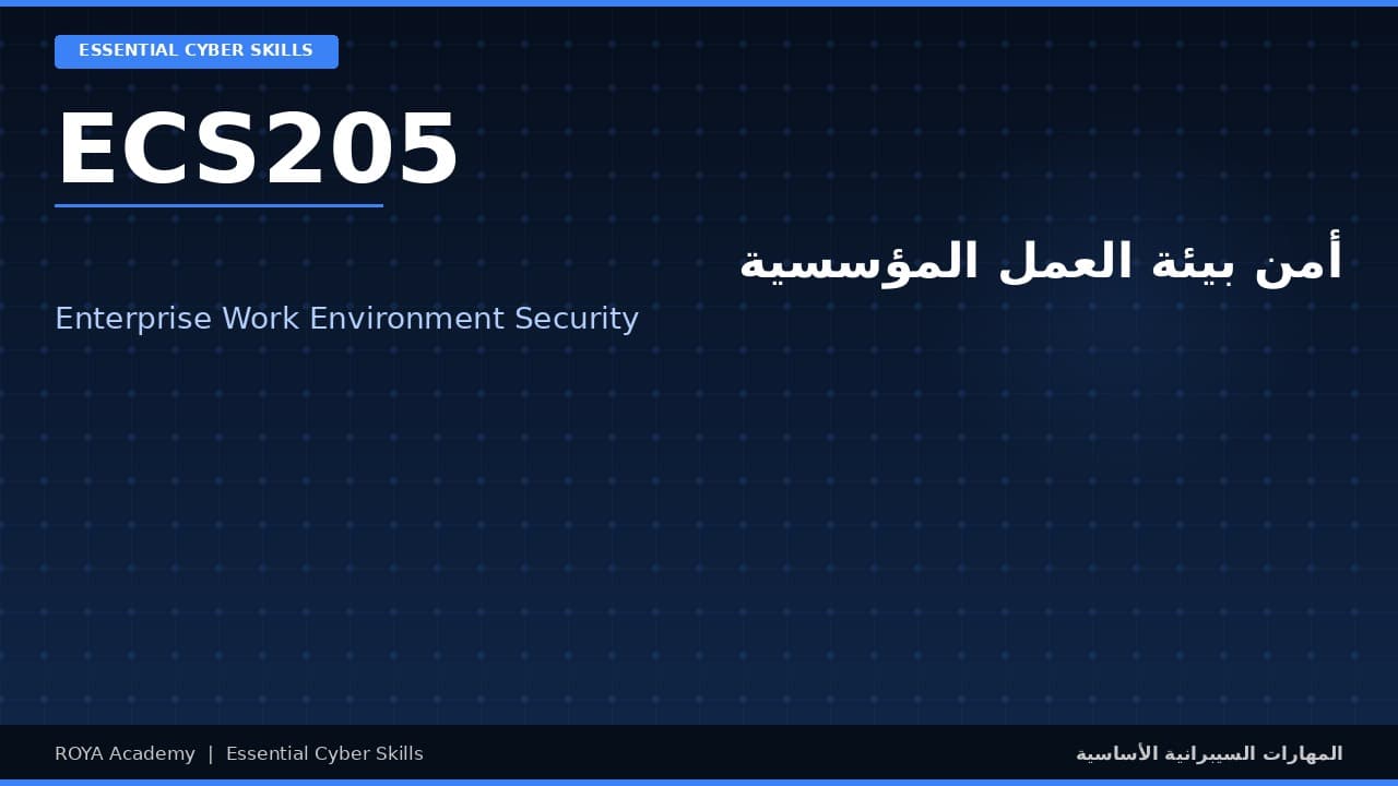 أمن بيئة العمل المؤسسية - Enterprise Work Environment Security